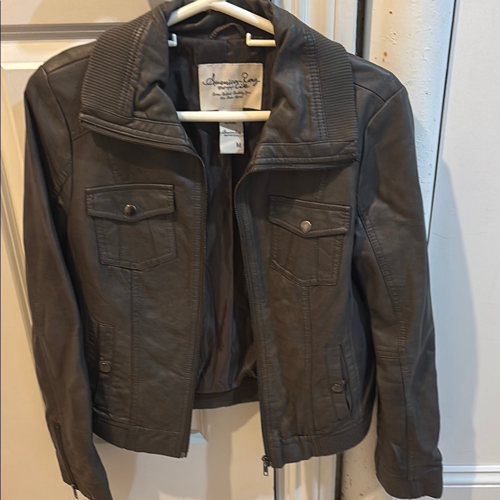Grey/Pewter Leather Jacket